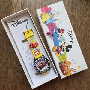 Disney Cars Watch with Yellow Band and Red Car